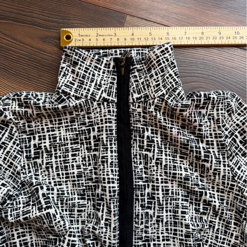 J. McLaughlin Elegant Black and White Patterned Dress XS - Picture 8 of 14